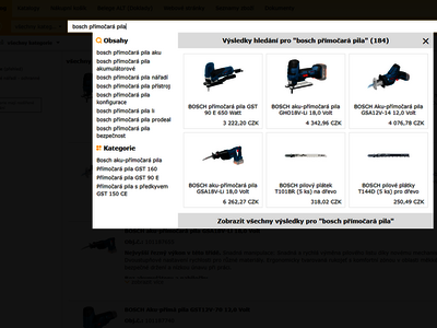 Díky vylepšené funkci vyhledávání jsou relevantní výsledky přehledně zobrazeny. Díky vylepšené funkci vyhledávání jsou relevantní výsledky přehledně zobrazeny.